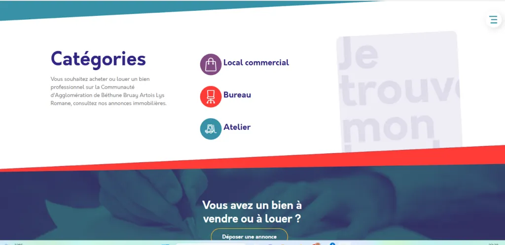 Catégories Je trouve mon Local