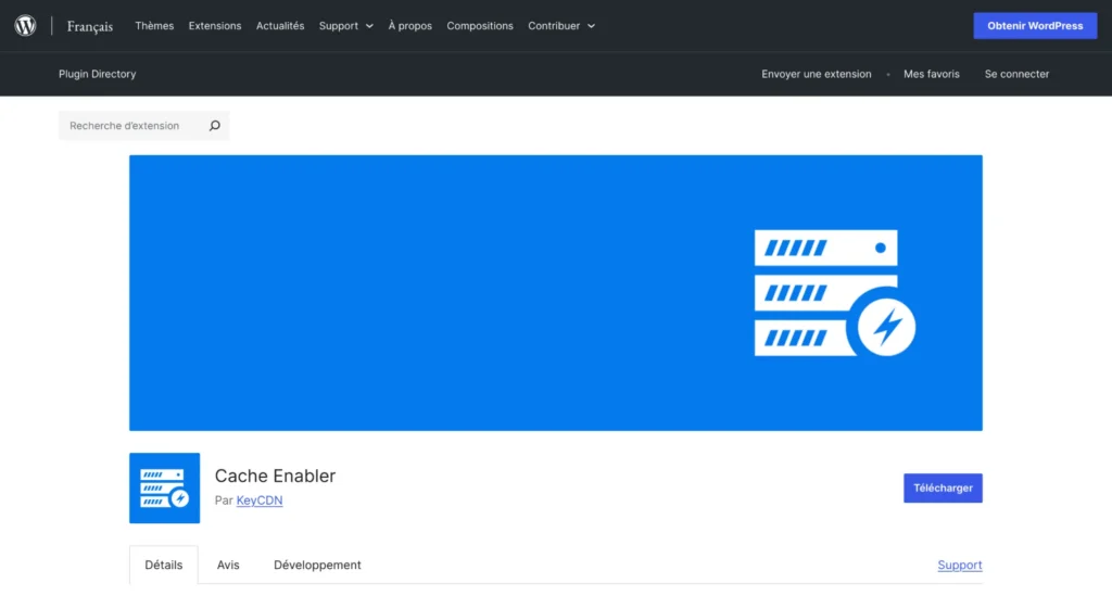 Plugins cache WordPress - Cache Enabler