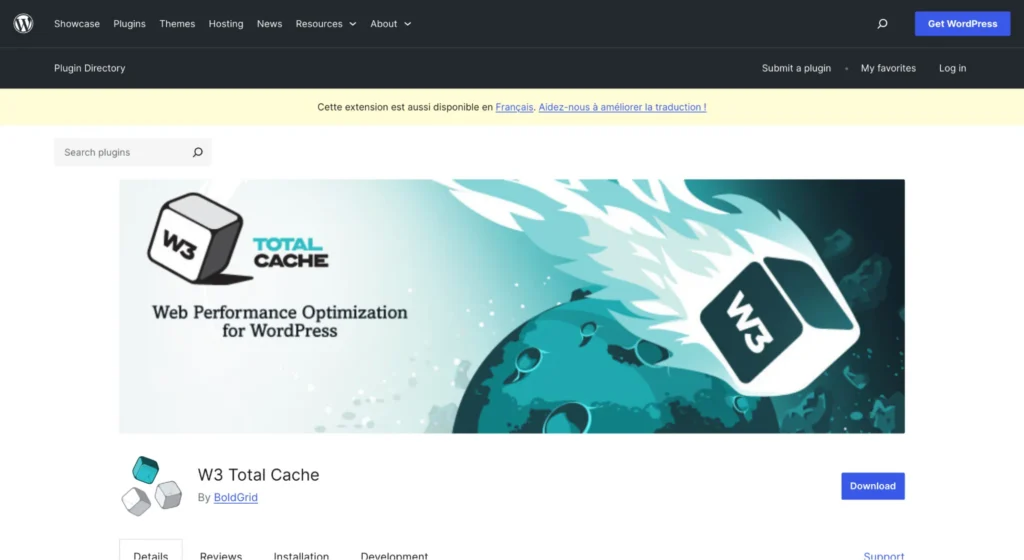 Plugins cache WordPress - W3 Total Cache