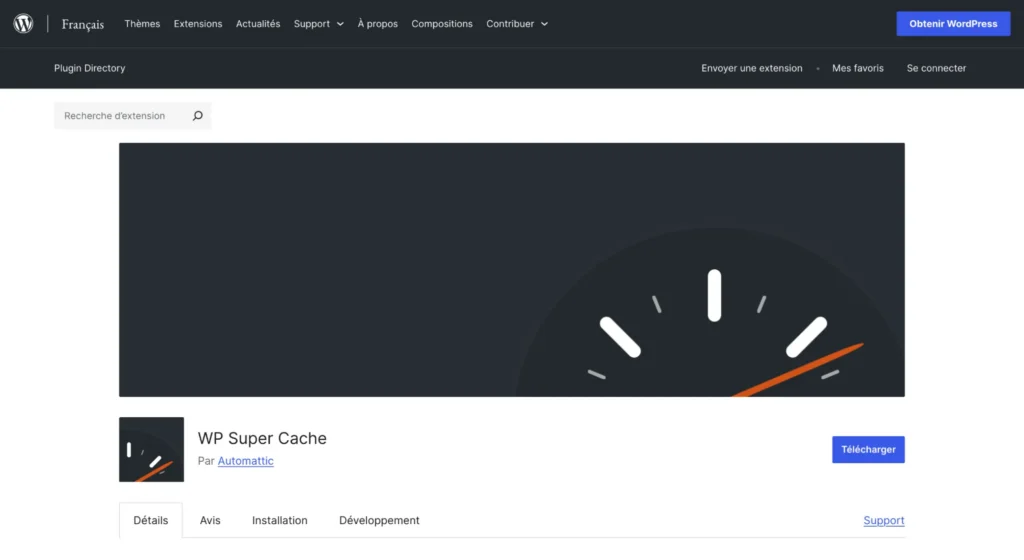 Plugins cache WordPress - WP Super Cache