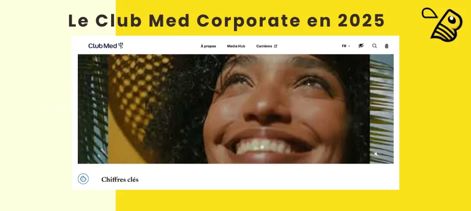 Club Med site WordPress, screenshot montrant l'évolution du site