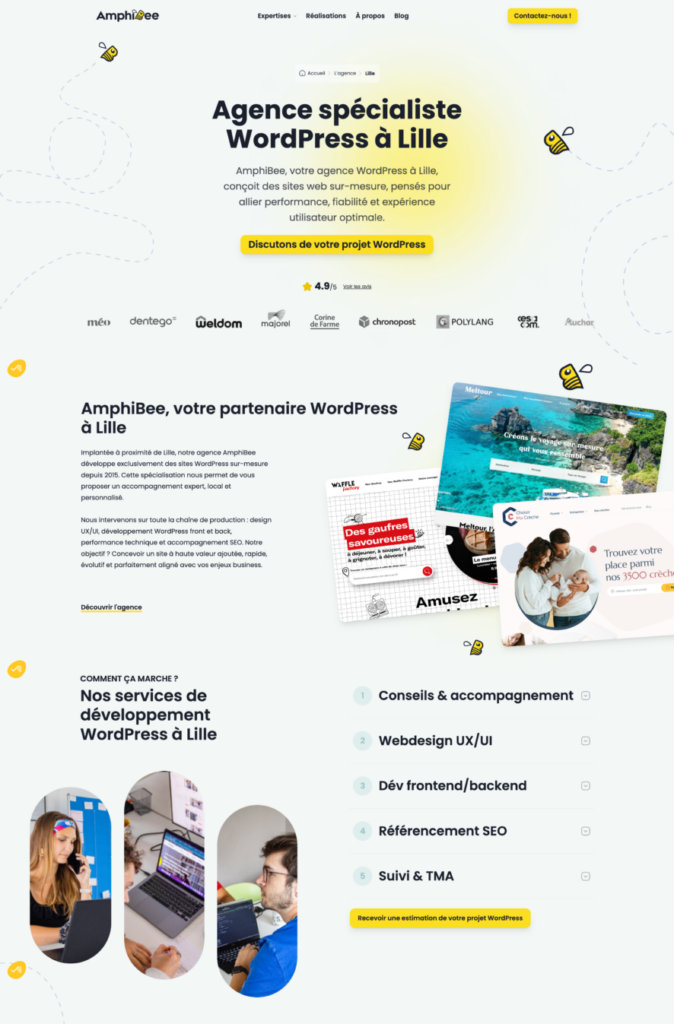 Landing Page AmphiBee - Lille