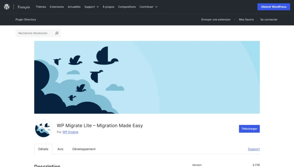 Plugins de migration WordPress - WP Migrate Lite