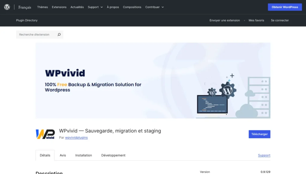 Plugins de migration WordPress - WPvivid