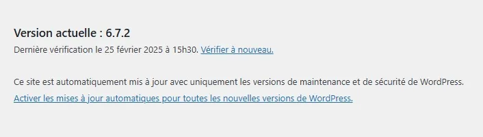 Mise à jour Automatique