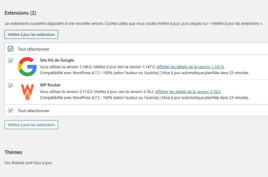 Mise à jour Manuelle