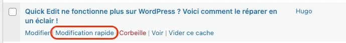 Quick edit - Modification Rapide - c'est quoi