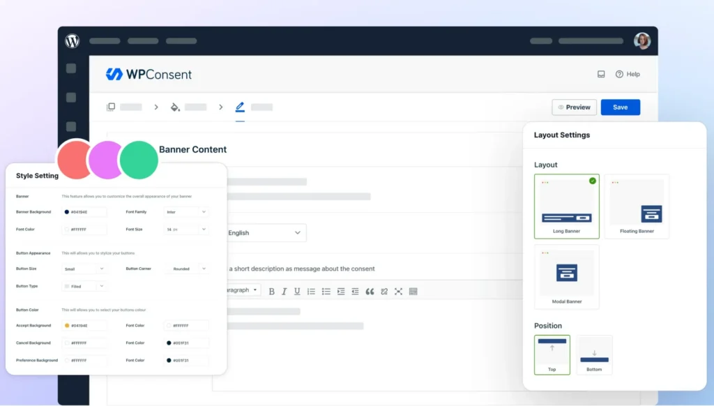 Bannières de consentement personnalisables et adaptées aux régions