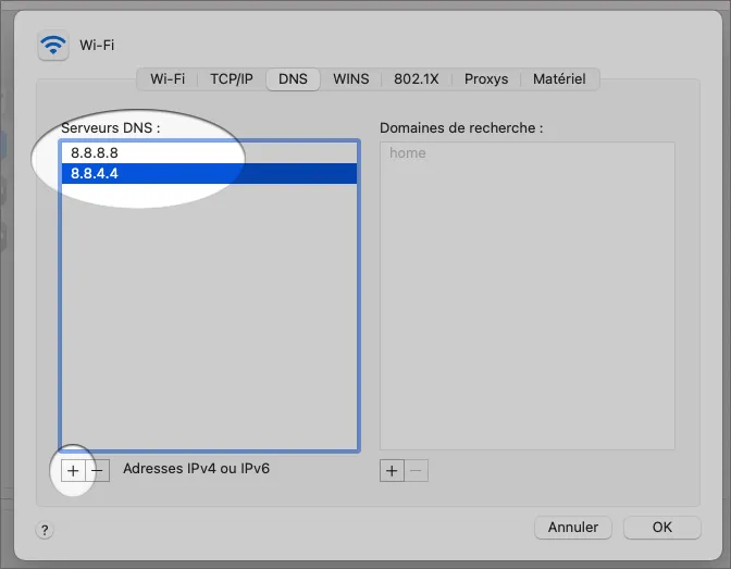 Changer DNS MacOS