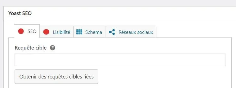 Requete cible Yoast SEO
