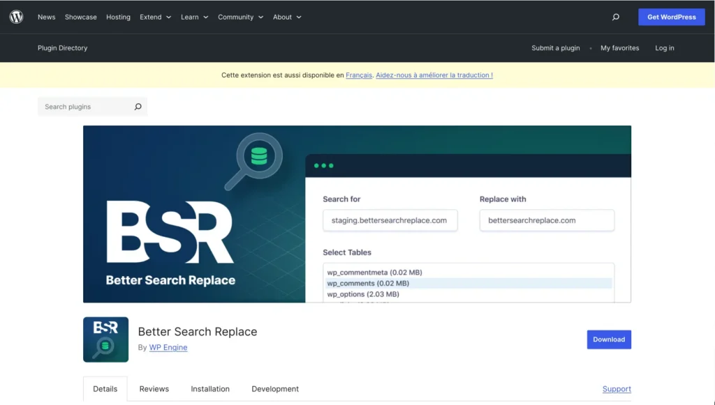 Better Search Replace