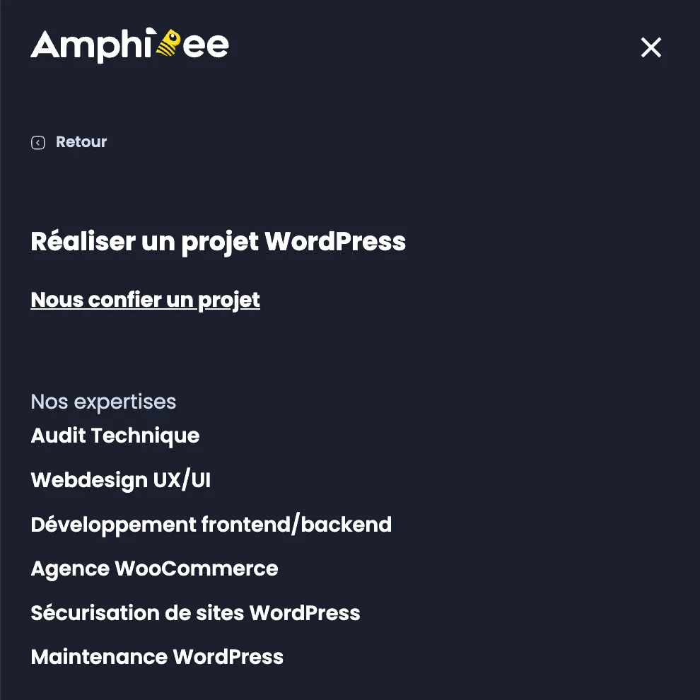 Résultat Menu Dépliant