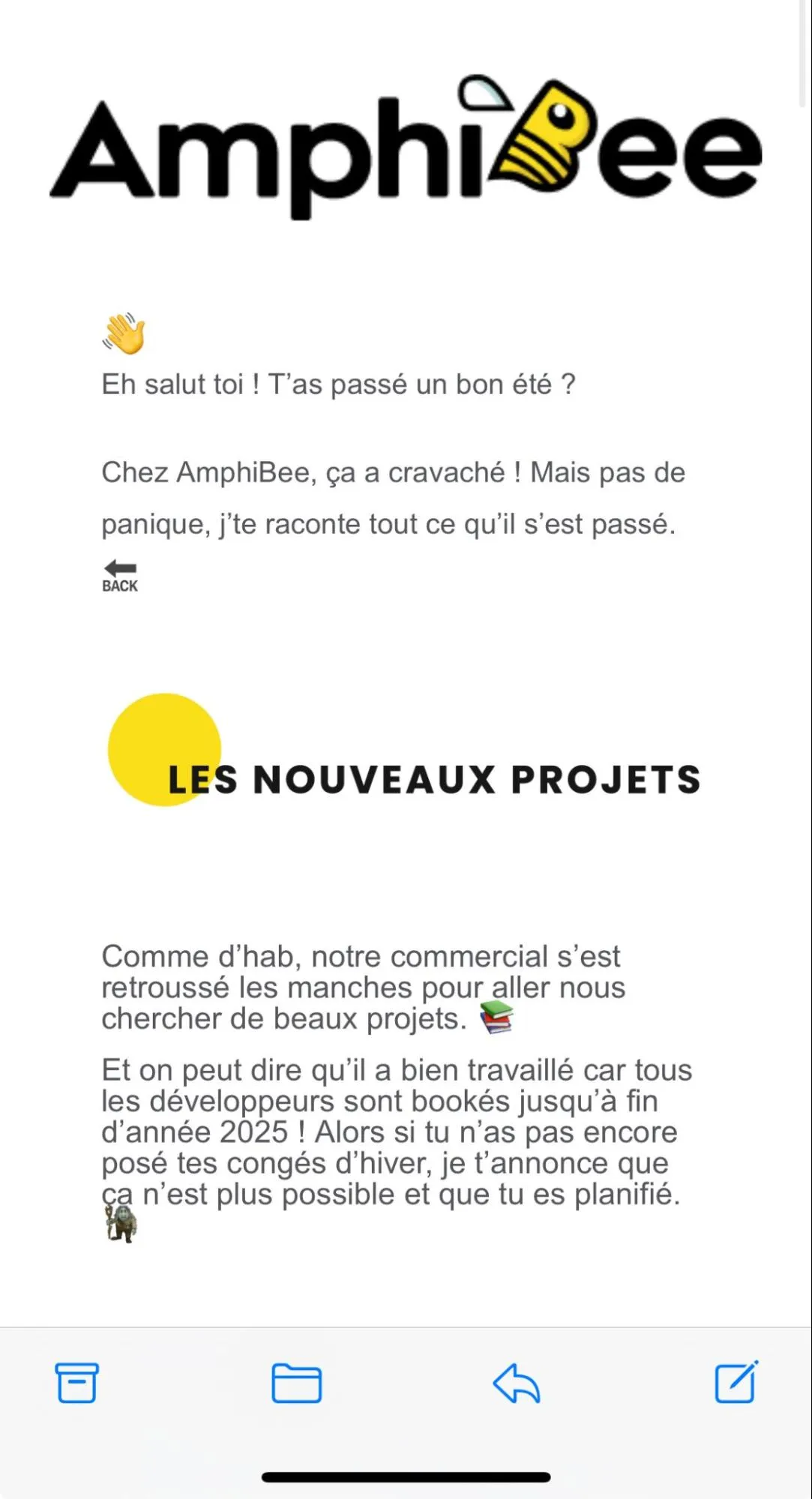 Newsletter AmphiBee - Mobile