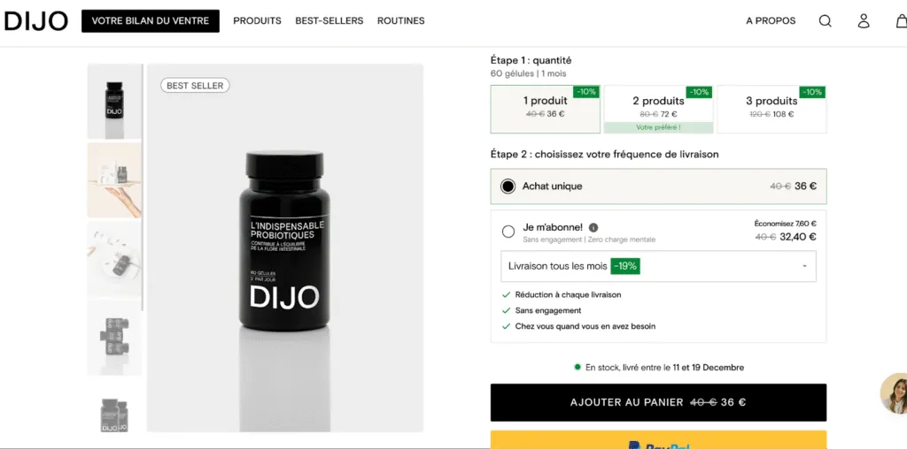Exemple abonnement e-commerce