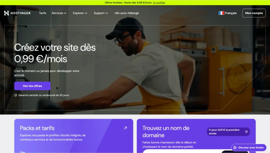 Hébergement WooCommerce - Hostinger