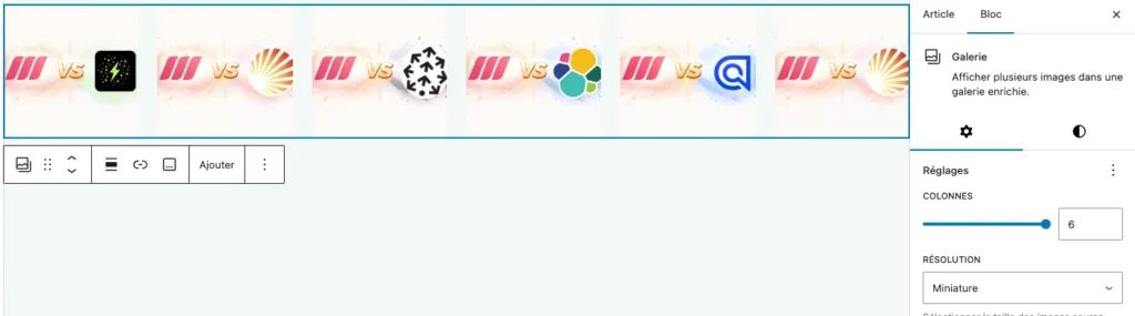 WordPress 6.9 Galerie d'image