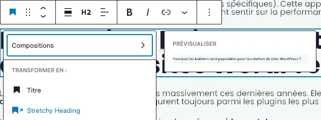 WordPress 6.9 Titre ajusté automatiquement