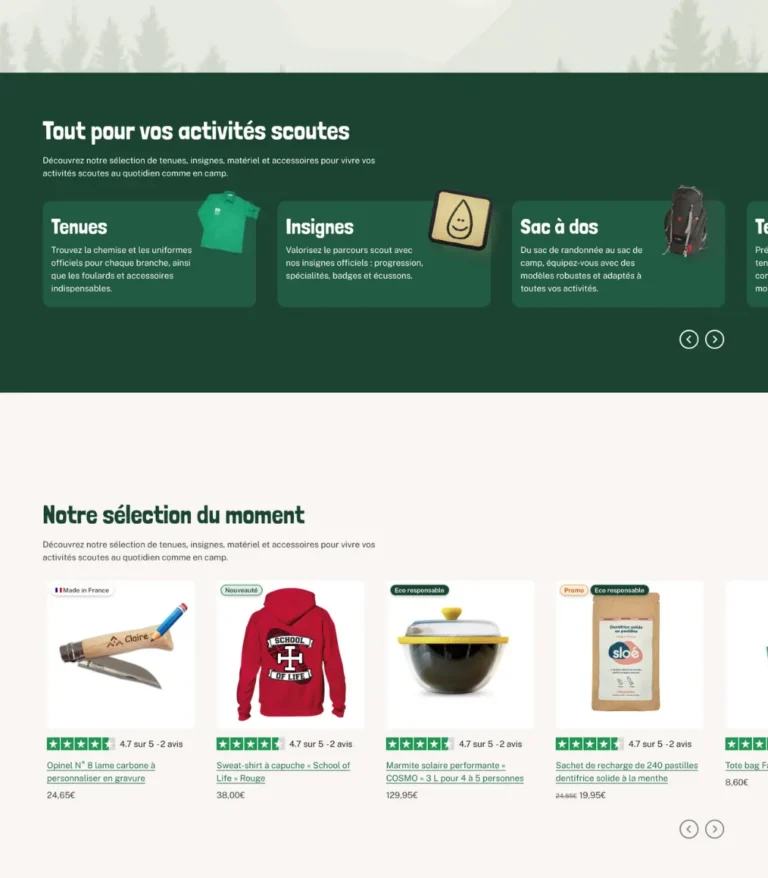 Gestion La Boutique du Scoutisme