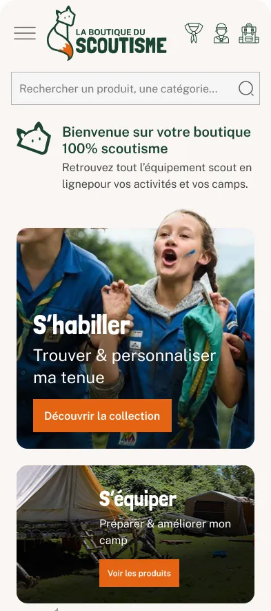 Mobile La Boutique du Scoutisme