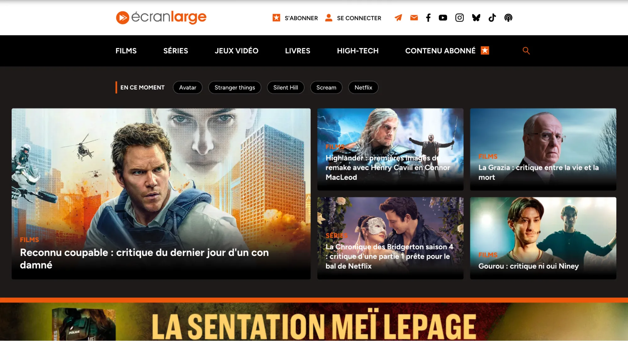 Site média WordPress - Écran Large