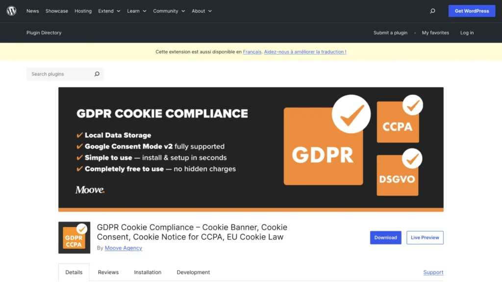 Plugin Cookies - GDPR Cookie Compliance