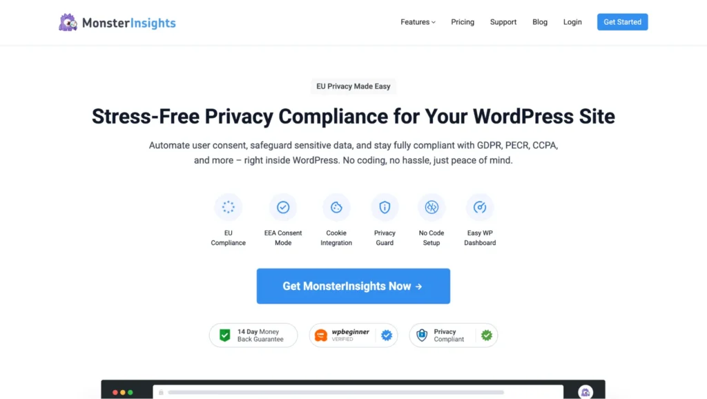 Plugin Cookies - MonsterInsights