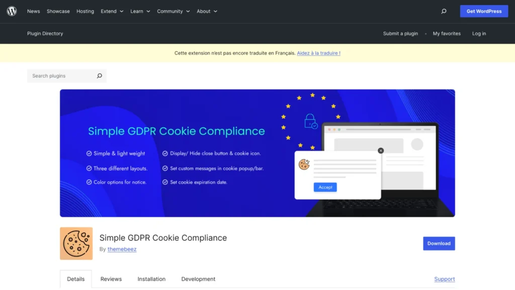 Plugin Cookies - Simple GDPR