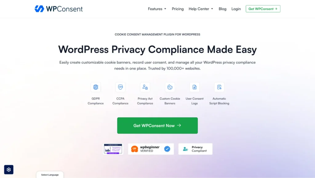 Plugin Cookies - WPConsent