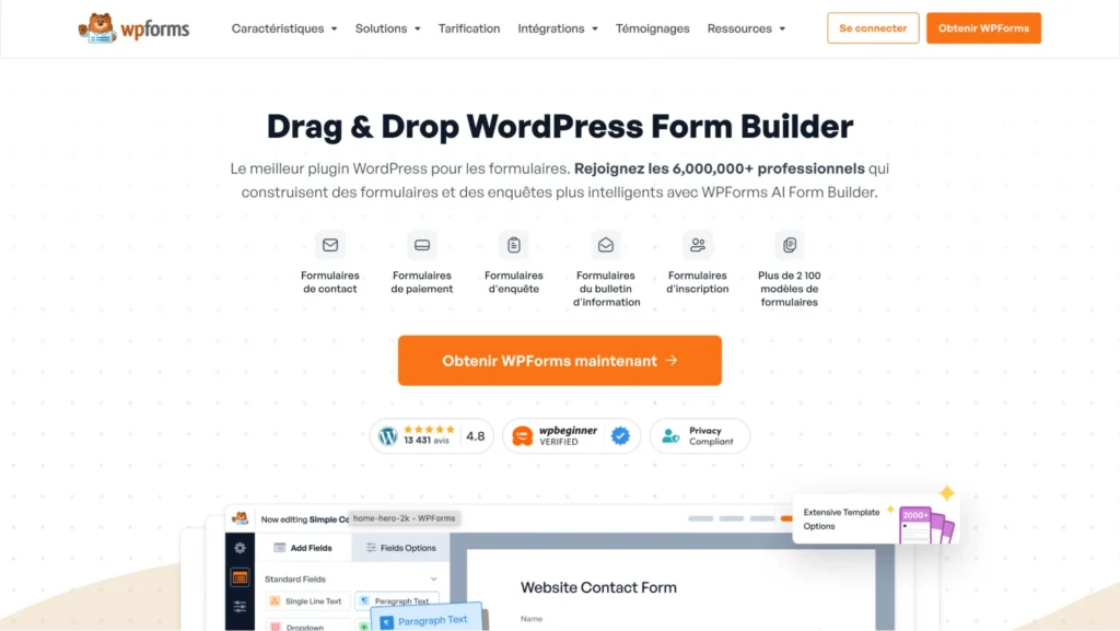 RGPD WordPress - WPForms