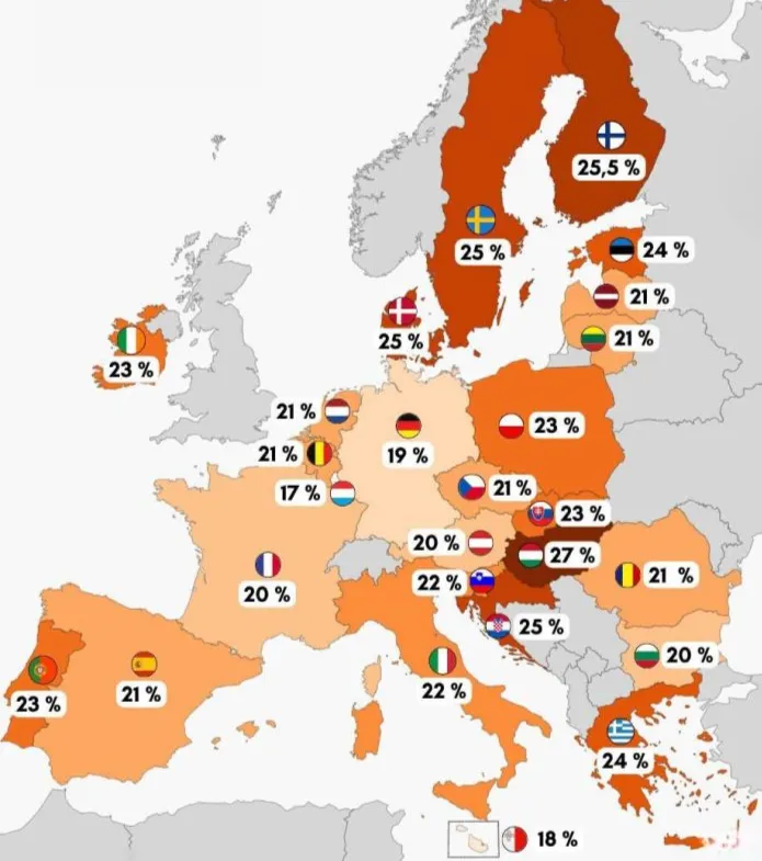 Carte des taux de TVA - Fiscalité WooCommerce