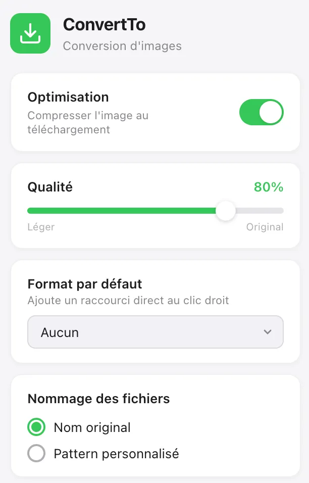 Exemple Conversion & Compression - AmphiBee