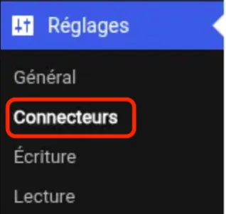 WordPress 7.0 - Onglet Connecteurs