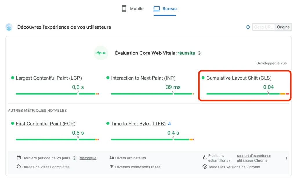 Core Web Vitals WordPress - Cumulative Layout Shift
