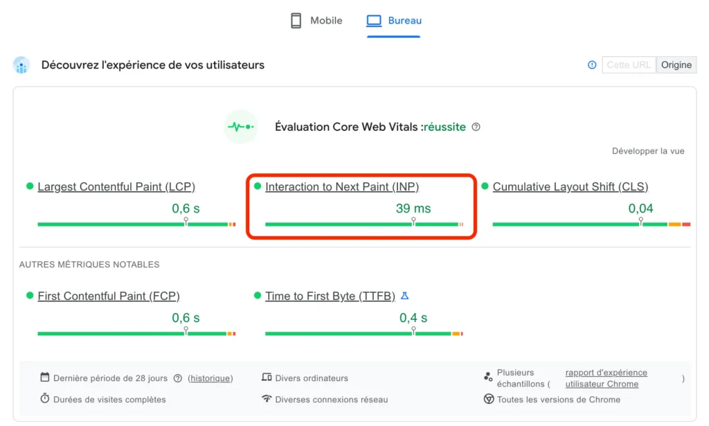 Core Web Vitals WordPress - Interaction to Next Paint
