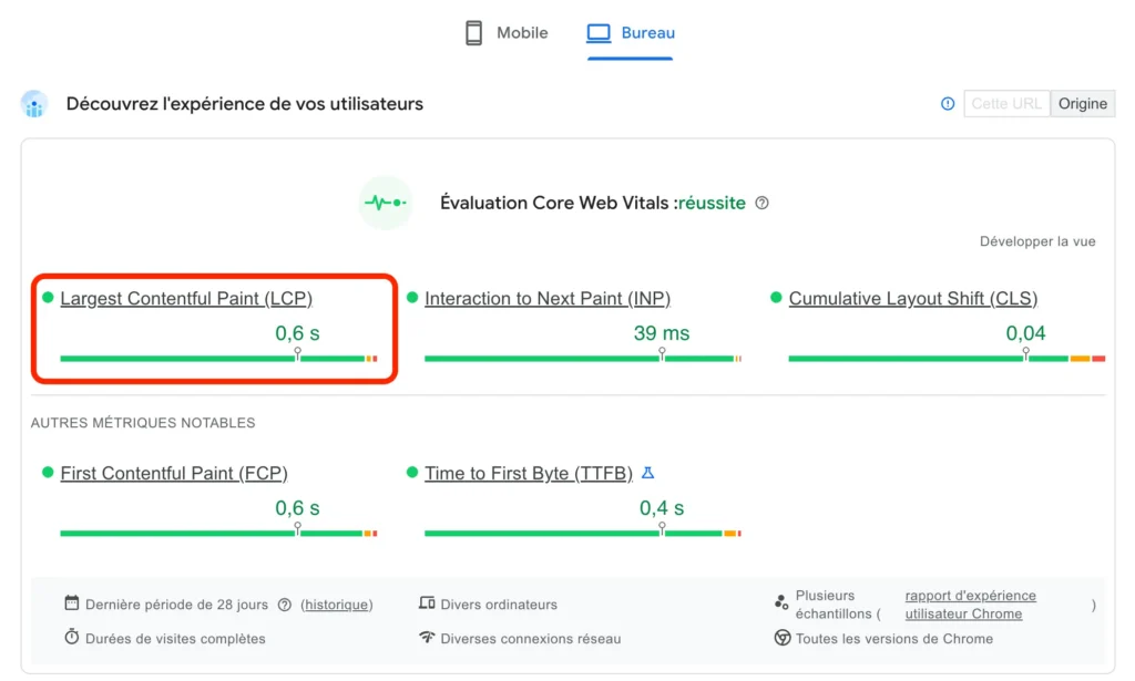 Core Web Vitals WordPress - Largest Contentful Paint