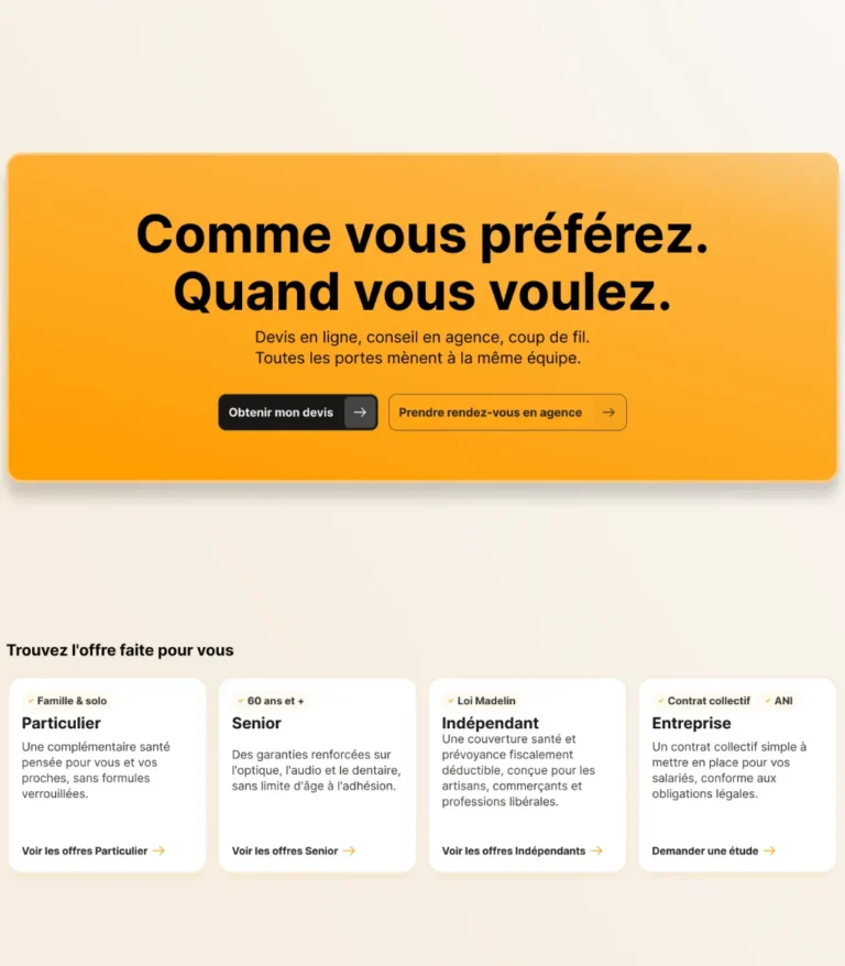 Mutuelles du Soleil - Bloc de prise de contact
