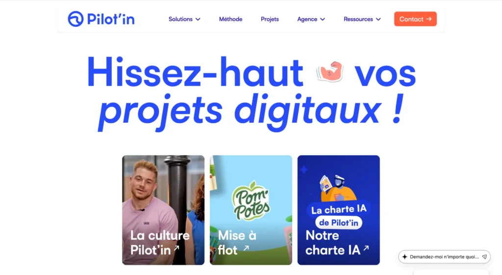 Agence création de site web - Pilot'in