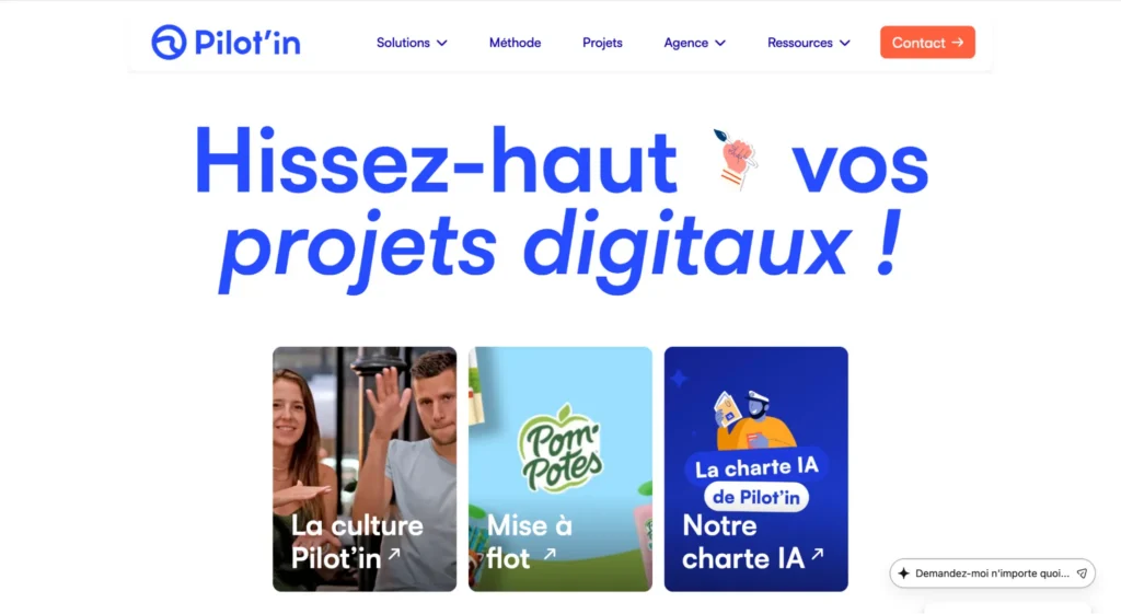 Agence de création de site vitrine - Pilot'in