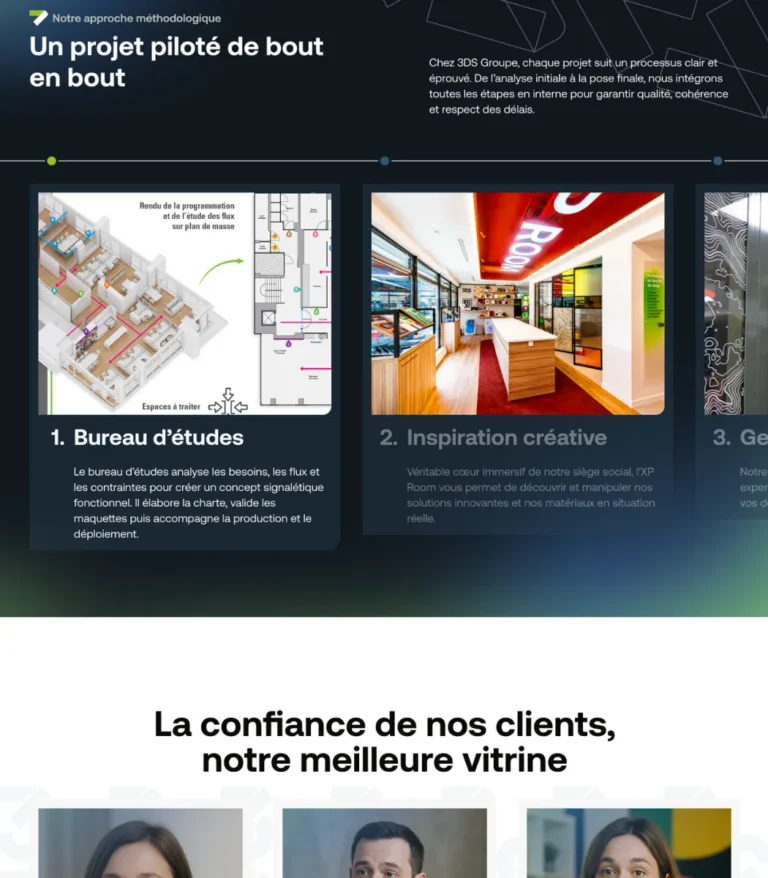 Bloc de service du site 3ds développé par AmphiBee