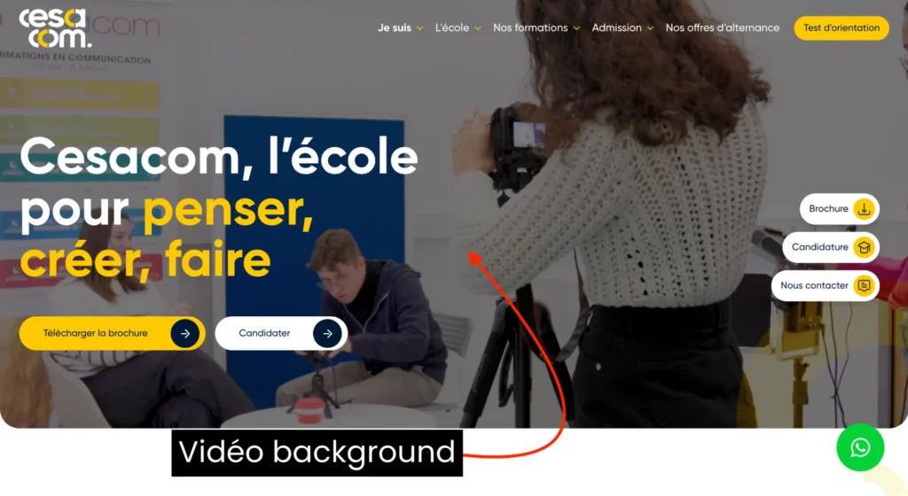 Vidéo sur site WordPress - Utiliser une vidéo en background pour l'UX