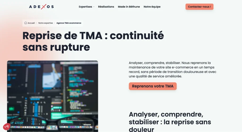 Agence de maintenance web - Adexos