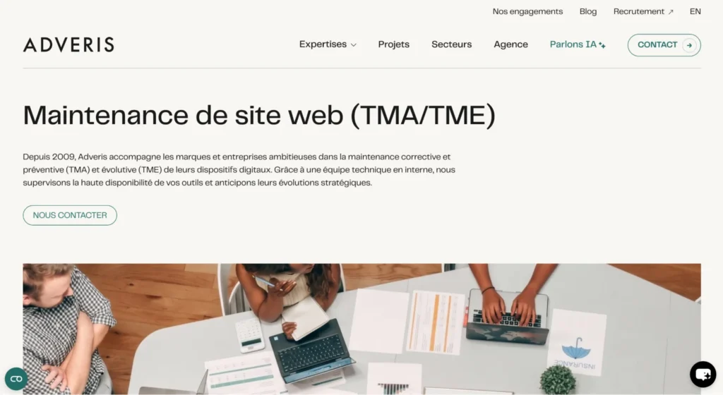 Agence de maintenance web - Adveris