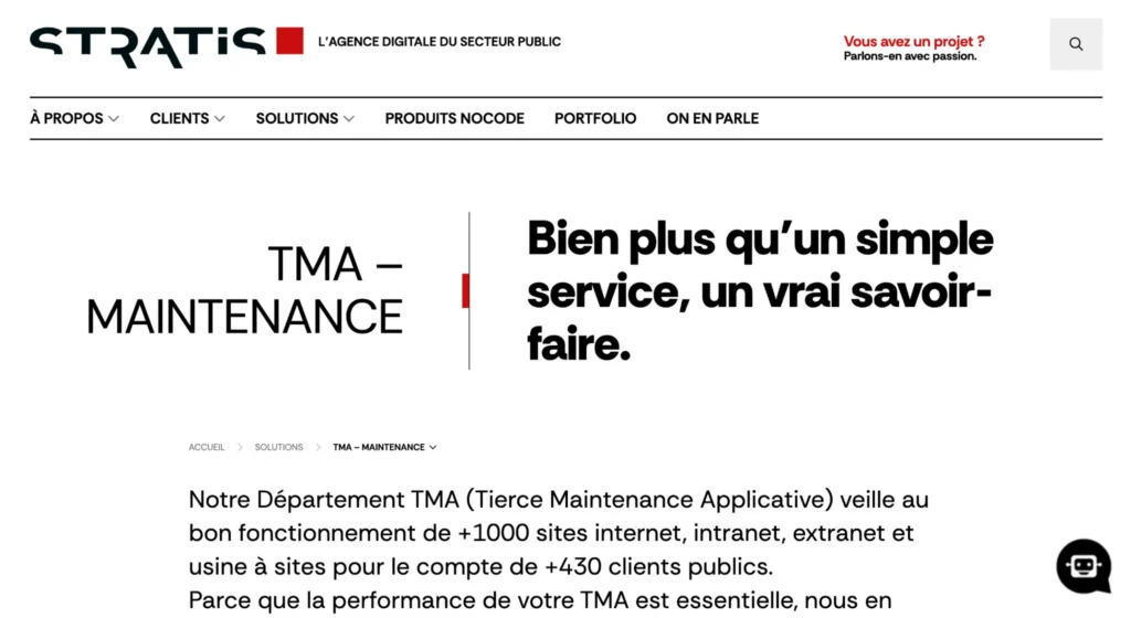 Agence de maintenance web - Stratis