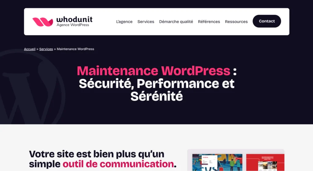 Agence de maintenance web - Whodunit
