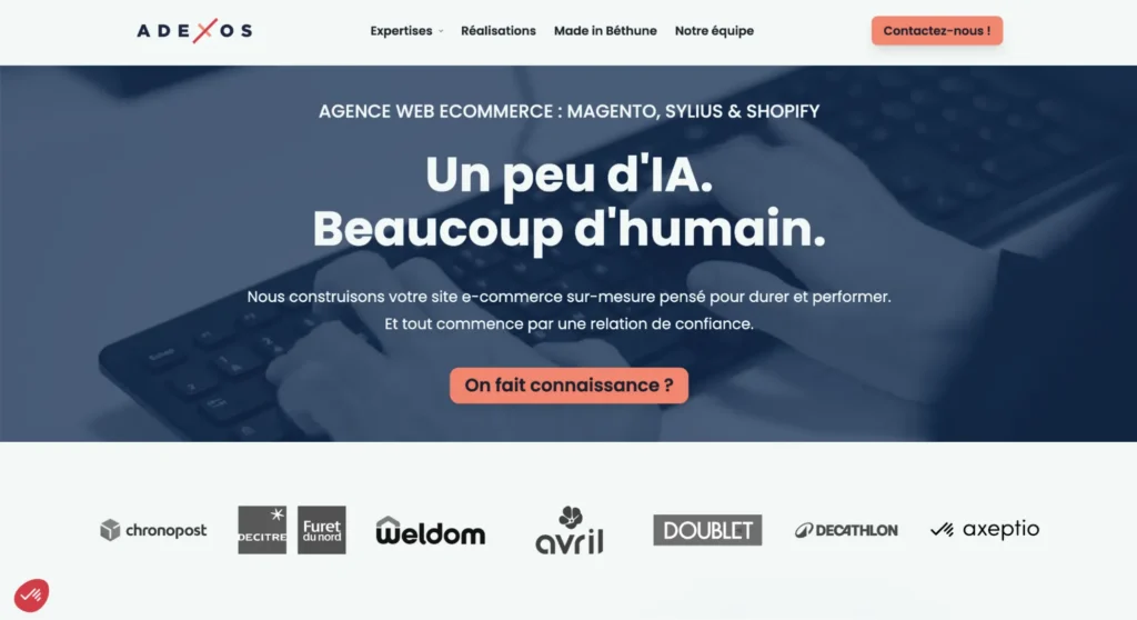 Meilleure agence de création de site sur-mesure - Adexos