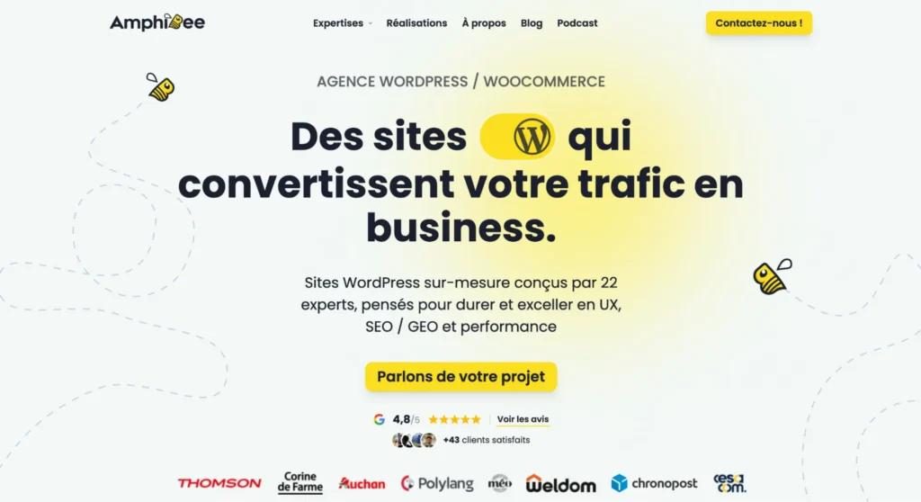 Meilleure agence de création de site sur-mesure - AmphiBee