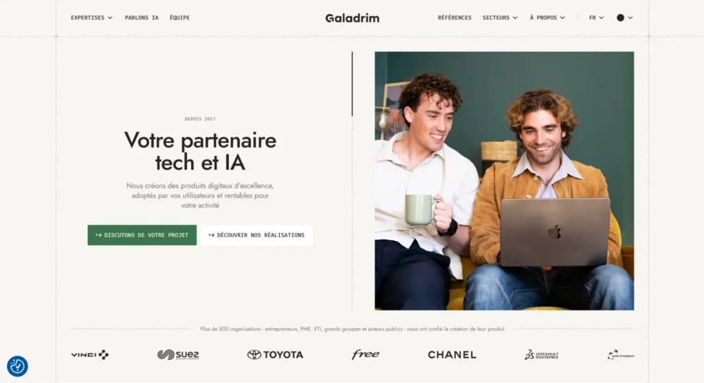 Meilleure agence de création de site sur-mesure - Galadrim