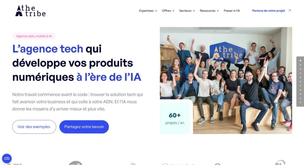 Meilleure agence de création de site sur-mesure - theTribe