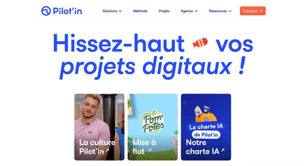 Meilleure agence de design web - Pilot'In