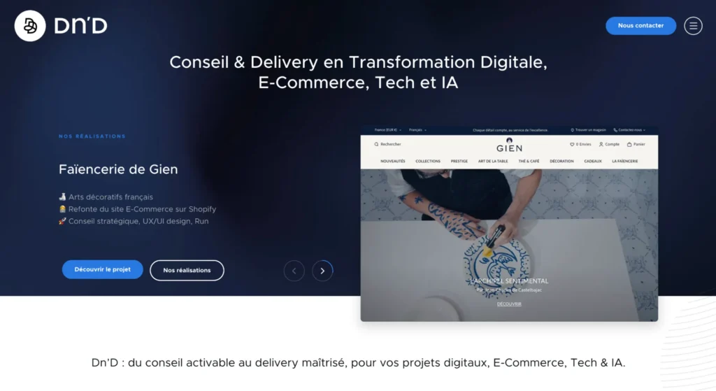 Meilleure agence refonte de site - Dn'D